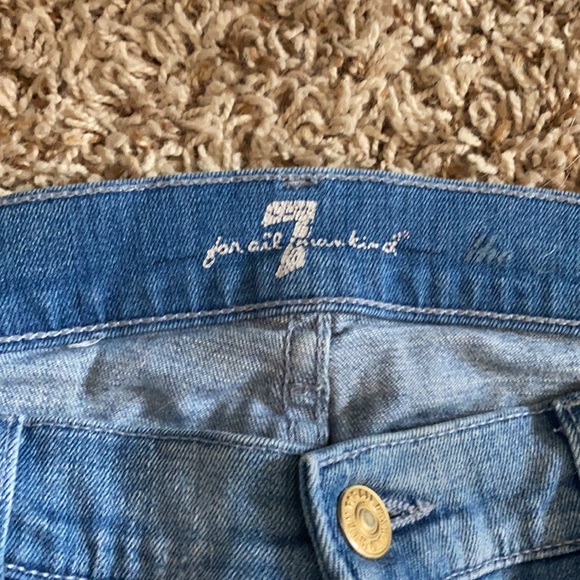 7 For All Man Kind ripped Skinny Jean size 26 - Picture 3 of 4